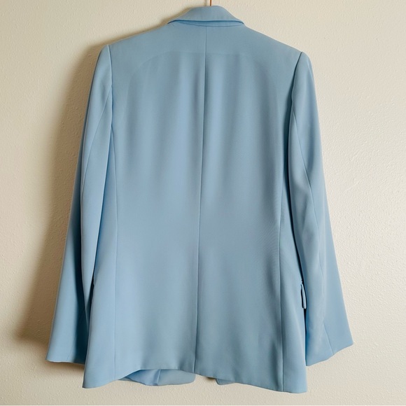H&M straight cut blazer jacket baby blue color - Picture 8 of 11